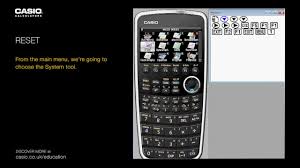 Casio Fx Cg20 Calculator Reset Instructions Youtube