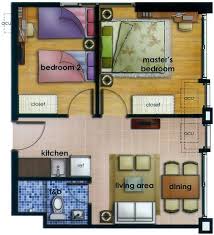 2 Bedroom Unit 49 Sqm 527 Sq Ft Area Www Filbuild Com Philippines Real Estate Condominium Makati City Fili House Plans House Sketch Plan Interior Design Plan