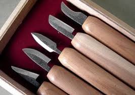 Kawasei 5 Piece Micro Chip Carving Tool Set Hide Carving Knife Set Wood Carving Set Wood Carving Tools