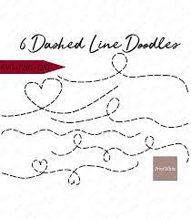 Dotted Line Svg Dotted Line Doodles Set Png Svg Dxf Etsy Line Doodles Doodles Line Clipart