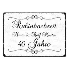 Dem hochzeitspaare alles liebe ist doch die schönste krankheit der welt, weil man dann immer zu zweit ins bett geht. Geschenk Zum 40 Hochzeitstag Schild A4 Mit Individuellem Wunschtext Geschenke Online Kaufen Individuelle Und Personalisierte Geschenkideen Mit Text Oder Foto