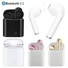 cheap i7 tws twins wireless earbuds bluetooth stereo headset earphone set for iphone 7 6 8p x samsung xiao bluetooth earbuds wireless earbuds bluetooth earbuds