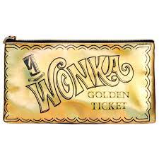 Charlie And The Chocolate Factory Wonka Golden Ticket Vanity Case