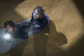 Following the deadly events at home, the abbott family (emily blunt, millicent simmonds, noah jupe). A Quiet Place