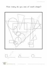 Counting Overlapping Shapes Figure Ground Perception Shapes Worksheets Learning For Life