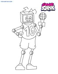 Free coloring pages of kids heroes. Friday Night Funkin Coloring Pages Printable Coloring Pages