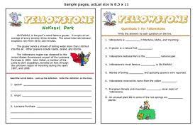 We write essays, research papers, term papers, course works, reviews, theses and more, so our primary mission is to help you succeed academically. Yellowstone National Park Worksheets 99worksheets