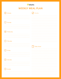 Kitchn S Meal Plan Template Kitchn