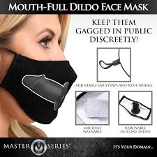 Amazon.com: MASTER SERIES Mouth-Full Premium Silicone Dildo Face Mask for  Men Women & BDSM Couples. Breathable Cotton Face Mask with Hidden Silicone  2.8 Inch Dildo Gag. Machine Washable - Black : Health