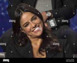Actor Michelle Rodriguez attends a press conference to promote the movie  "Widows" during the 2018 Toronto International Film Festival in Toronto