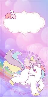 Capa De Caderno Personalizado Unicornio Para Imprimir Capa Para Pirulito 286x6 29 Png 710 1420 Festas De Aniversario Unicornio Kit Unicornio Festa Unicornio