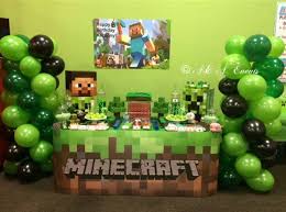 Minecraft Birthday Party Ideas Photo 2 Of 6 Minecraft Party Decorations Minecraft Birthday Party Minecraft Birthday