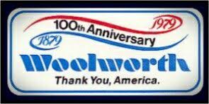 F W Woolworth Co 100th Anniversary Logo With Blue Font Vintage Mall Anniversary Logo Back To School