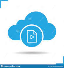 Cloud Storage Media File Icon Stock Vector - Illustration of file,  negative: 167105130