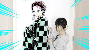 Demon slayer slayer anime fanarts anime anime characters gekkan shoujo nozaki kun deadman wonderland anime character drawing kirito manga illustration. I Draw A Real Life Size Anime Character On My Wall Demon Slayer Stayhome Withme Youtube
