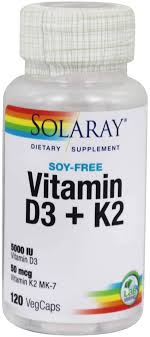 Vitamin k2 was discovered less than a century ago and first believed to be little more than a curiosity. Amazon Com Solaray Vitamin D3 K2 For Immune Support Calcium Absorption And Support For Healthy Cardiovascular System Arteries Non Gmo No Soy 120 Ct Health Personal Care