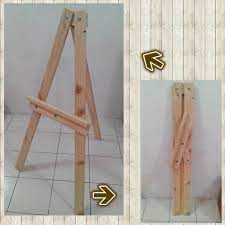 Folding Easel Stand Made From Pallet Easy Carry Storage Art Easel Easel Diy Easel