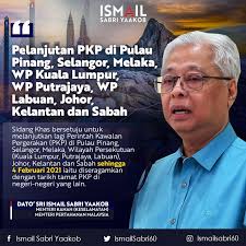 Ismail sabri berkata, premis makanan seperti restoran, kenderaan saji, penjaja dan kiosk sop penuh berhubung pkp bagi seluruh kuala lumpur boleh diakses menerusi laman sesawang majlis. Ismail Sabri On Twitter Sidang Khas Bersetuju Untuk Melanjutkan Lagi Perintah Kawalan Pergerakan Pkp Di Pulau Pinang Selangor Melaka Wilayah Persekutuan Kuala Lumpur Putrajaya Labuan Johor Kelantan Dan Sabah Sehingga 4 Februari