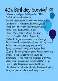 Amazon 40th Birthday Gifts For Her 40th Birthday Survival Kit Blue Amazon Co Uk Kitchen Home Birthday Survival Kit 40th Birthday Gifts 50th Birthday Cards