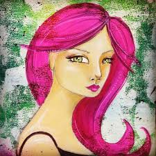 Discover The Whimsical Style Of Mixed Media Artist Karen Campbell Learn How To Draw Faces How To Sket Online Art Tutorials Drawings Mixed Media Art Tutorials
