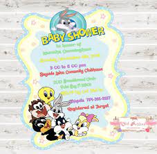 Looney Tunes Baby Shower Invitation Etsy Baby Looney Tunes Baby Shower Invitations Etsy Looney Tunes Party