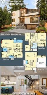 Plan 666028raf Bright And Inviting Modern House Plan Modern House Plan Modern House Plans Sims House Plans