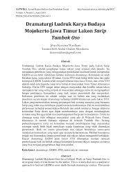 Check spelling or type a new query. Pdf Dramaturgi Ludruk Karya Budaya Mojokerto Jawa Timur Lakon Sarip Tambak Oso