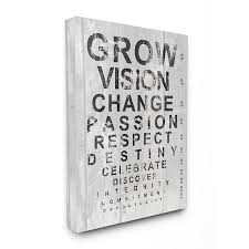 Stupell Grow Eye Chart Canvas Wall Art Medium