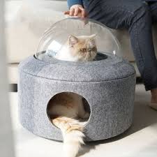 Felt Spacecraft For Cats From Apollo Box In 2020 Cat Essentials Pet Bed Cat Bed