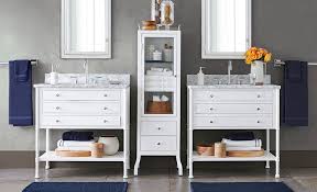Cosmetic organizer laundry hamper vanity tray bath cabinet/shelf tower shower caddy (hanging) towel rack drawer organizer over toilet space saver storage bin towel warming rack bathroom wall cabinet single towel bar bath jar vanity storage bin laundry sorter shower caddy (corner) shower tote basket laundry bag shower caddy (pole) haven bee. Tips Creating Bathroom Vanity Storage Solutions Pottery Barn
