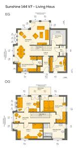 Grundriss Bauhaus Stadtvilla Modern Mit Flachdach Architektur Galerie 5 Zimmer 142 Qm Wfl Erdgeschoss Kuche Offen Mit Sp Living Haus Haus Haus Grundriss