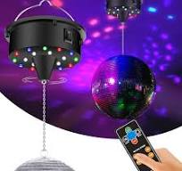 Discount battery powered disco ball spinner New Arrivals 10 RPM Disco Ball  with Motor and Mirror Ball Plug Battery Powered Disco Ball Light with 4 ...