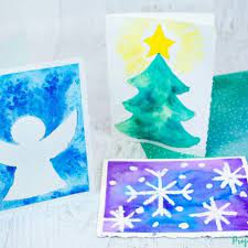 You can take on marbling paper or pressing flowers, or hand making a birthday card is the perfect excuse to learn something new, and we've included a fantastic tutorial for both! Easy Watercolor Christmas Cards For Kids To Make Projects With Kids