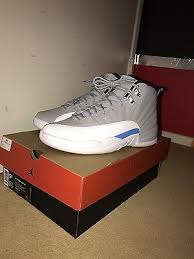 Air Jordan Retro 12 University Blue Wolf Grey Unc Vnds Size 9 5 Air Jordans Retro Air Jordans Jordan Retro 12