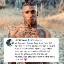 No Jumper On Twitter Nlechoppa Calling Out Fast Food Chains For Offering Plant Based Meals Y All Agree With Him Or Nah Learn about nle choppa's height, real name, wife, girlfriend & kids. nlechoppa calling out fast food chains