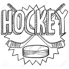 Doodle Style Hockey Illustration In Vector Format Includes Text Sports Coloring Pages Hockey Drawing Hockey Girls