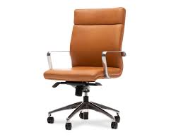 Sleek black luxura faux leather upholstery. Caesar Executive Chair