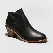 Black Booties With Brown Heel Pin On Products