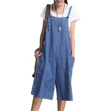 Womens Jumpsuits Strap Dungaree Overalls Harem Jeans