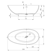Vasca da bagno freestanding vela dimensioni e colore a scelta. Vasca Da Bagno Freestanding In Solid Stone Vigo Bianco Opaco Dimensioni A Scelta