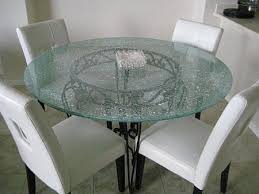 Clear Crackle Glass Table Tops Glass Top Table Glass Table Dining Table Bases