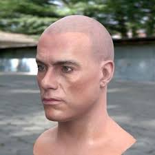 3d Model Jean Claude Van Damme Head 3d Model In 2020 Jean Claude Van Damme Van Damme 3d Model