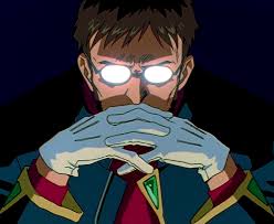 Evangelion Gendo Anime Anime Guys With Glasses Anime Guys Shirtless