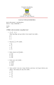 Soal Uts Matematika Kelas 5 Semester 2