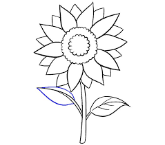 How To Draw A Sunflower - Really Easy Drawing Tutorial Sunflower Drawing Drawings Easy Drawings
