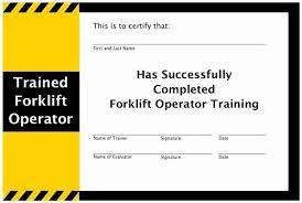 Ideas collection training certificate template free download for. Equipment Operator Certification Card Template Lovely Operation And Maintenance Of Your Forklift Forklift Training Certificate Templates Forklift
