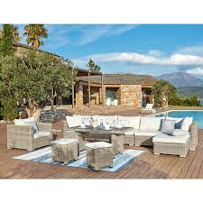 Temperature control and sanitizing at entrance. Pouf De Salon De Jardin En Resine Tressee Beige Et Coussin Ecru Sardaigne Maisons Du Monde