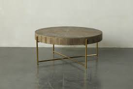 Round Natural Wood And Gold Coffee Table Gold Coffee Table Coffee Table Coffee Table Living Spaces
