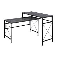 A diy l shaped desk that will have all your friends raving over your office space. Demmings L Shaped Desk With Usb Ports Distressed Gray Homes Inside Out Target