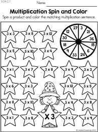 Spin And Color The Matching Multiplication Sentence Fun And Engaging Activities For Math Division Worksheets Kids Math Worksheets 1st Grade Math Worksheets
